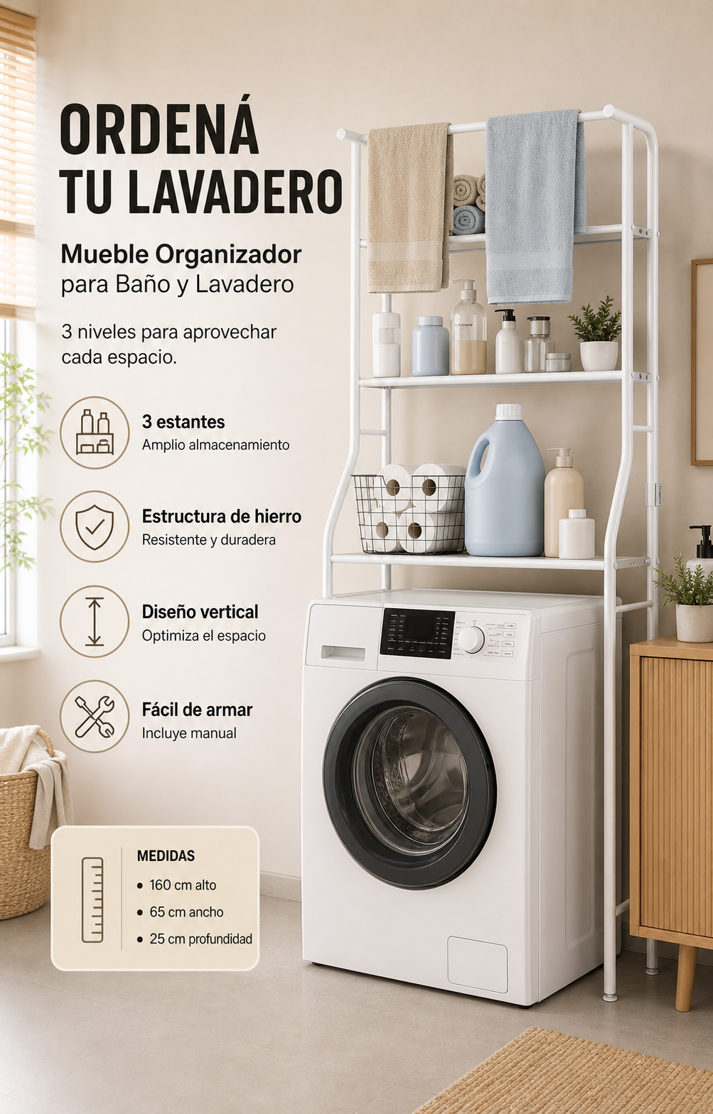Mueble Organizador para Baño y Lavadero