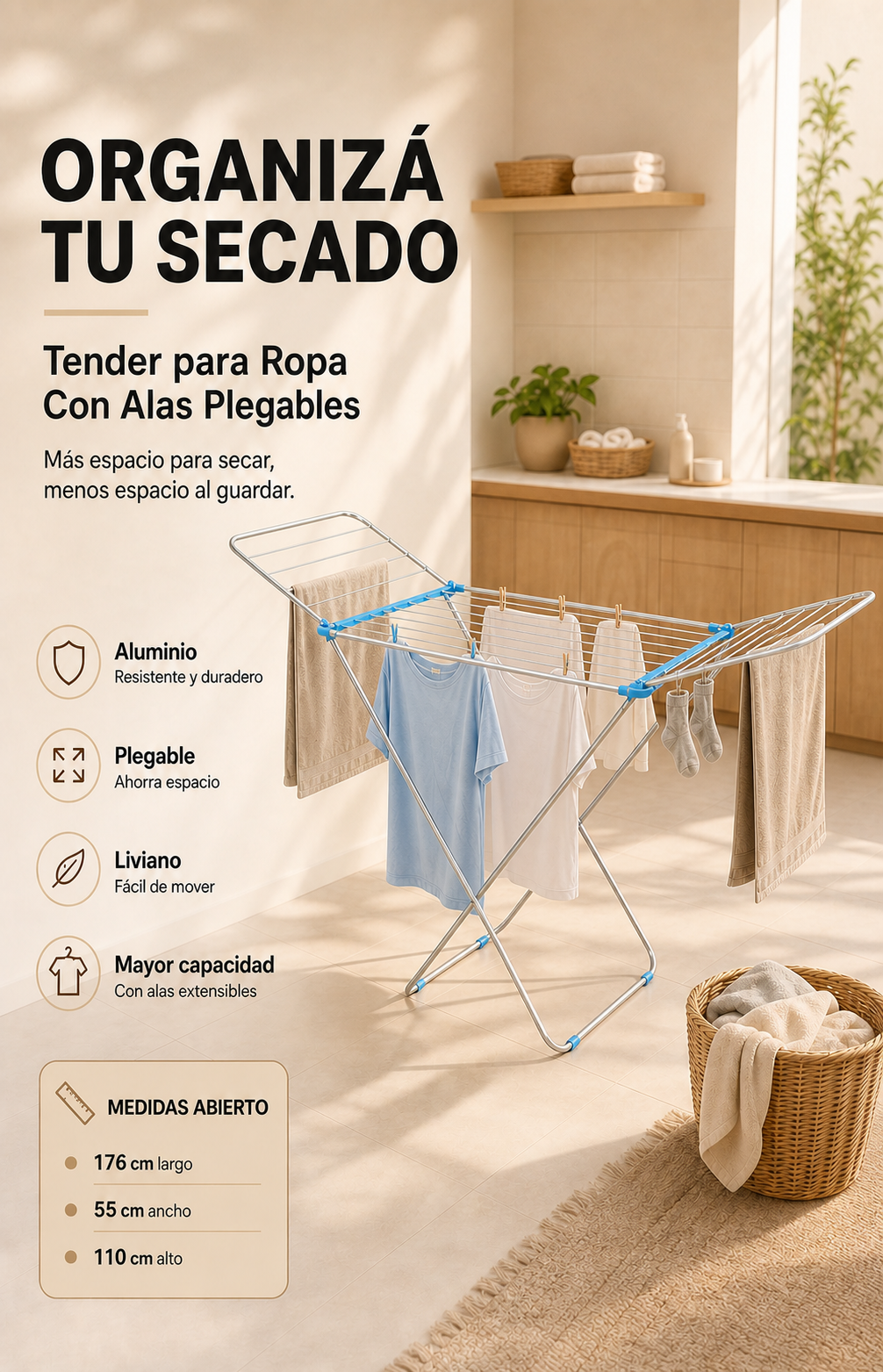 Tender de Aluminio Plegable con Alas